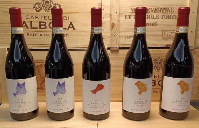 2018 x2 Barolo Bussia ,2018 x2 Ravera & 2018 Monvigliero,, Verzamelen, Wijnen