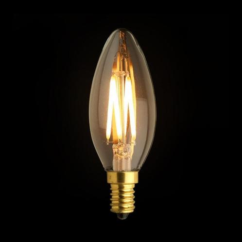 Filament LED Kaarslamp Gold Ø35mm E14 3.5W, Maison & Meubles, Lampes | Lampes en vrac, Envoi
