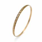 9 kt. - Geel goud, Vintage 9ct bangle uit de jaren 80 met, Antiek en Kunst