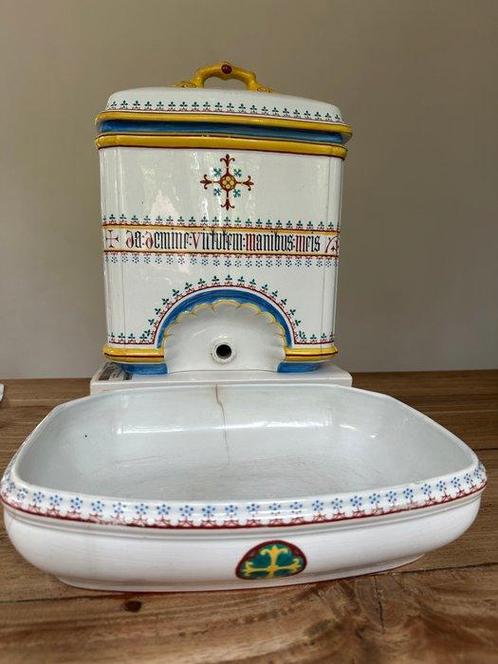 Wijwatervat - Boch Louvière - P. Ragout - 1850-1900, Antiek en Kunst, Antiek | Glaswerk en Kristal