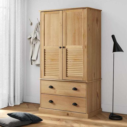 vidaXL Kledingkast VIGO 90x55x170 cm massief grenenhout, Huis en Inrichting, Kasten | Kleerkasten, Nieuw, Verzenden