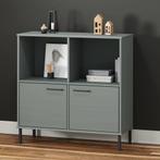 vidaXL Boekenkast met metalen poten OSLO 90x35x90,5 cm hout, Huis en Inrichting, Kasten | Boekenkasten, Verzenden, Nieuw