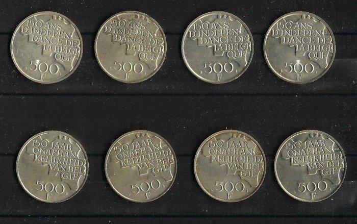 België. 500 Francs 1980 150 jaar onafhankelijkheid van, Postzegels en Munten, Munten | Nederland