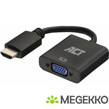ACT 0,15 meter, HDMI-A male naar VGA female adapter, met, Verzenden