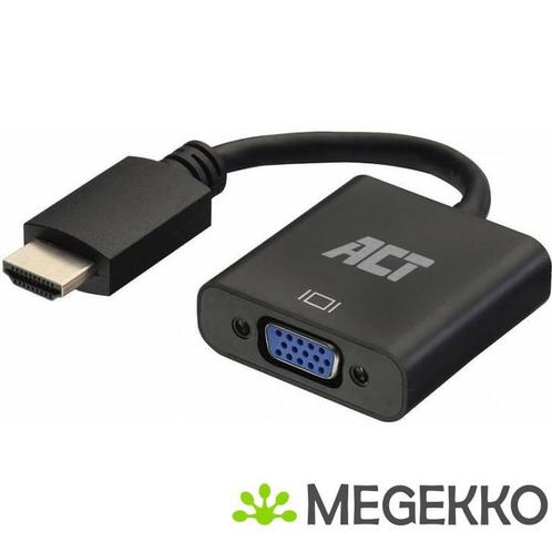 ACT 0,15 meter, HDMI-A male naar VGA female adapter, met, Computers en Software, Overige Computers en Software, Nieuw, Verzenden