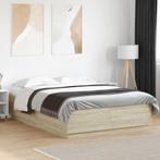 vidaXL Bedframe bewerkt hout sonoma eikenkleurig 160x200 cm, Huis en Inrichting, Slaapkamer | Bedden, Verzenden, Nieuw