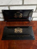 Emaille reclameborden - Set van 2 originele Duitse, Antiek en Kunst