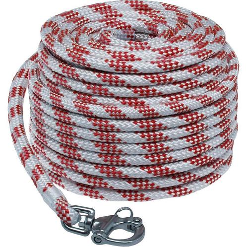 10mm x 30m Zeilval met Gesplitste Snapsluiting Wit-Rood, Watersport en Boten, Accessoires en Onderhoud, Nieuw, Ophalen of Verzenden