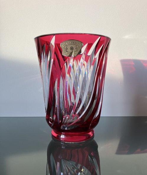 Val Saint Lambert - Vaas - Kristal - M. P.U. 79/1153, Antiek en Kunst, Antiek | Glaswerk en Kristal