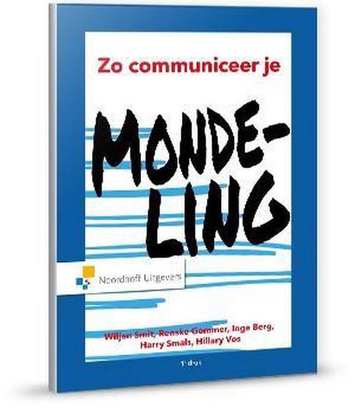 Zo communiceer je mondeling / Vast Boek / Noordhoff, Boeken, Economie, Management en Marketing, Zo goed als nieuw, Verzenden