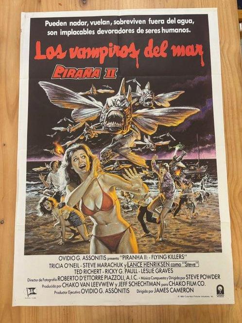 Cinema Poster - Piraña II: Los vampiros del mar / 1982, Verzamelen, Film en Tv