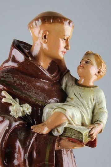 Beeldje - St-Antonius van Padua - Gips