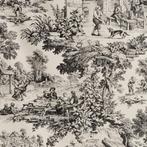 AA021 - Toile de Jouy Nero - Élégance française - Tissu