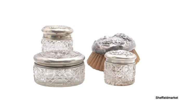 Ensemble de toilette (4) - Argent 925, Antiek en Kunst, Antiek | Zilver en Goud