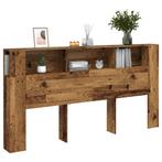 vidaXL Hoofdbordkast 200x18,5x102,5 cm bewerkt hout oud, Verzenden, Nieuw