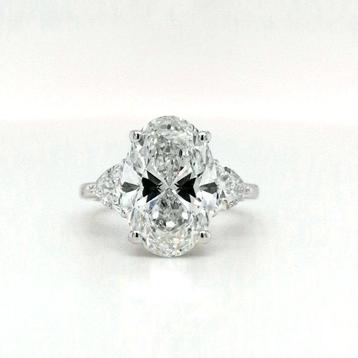 Zonder Minimumprijs - Ring - 18 karaat Witgoud -  7.00ct., Handtassen en Accessoires, Ringen, Nieuw