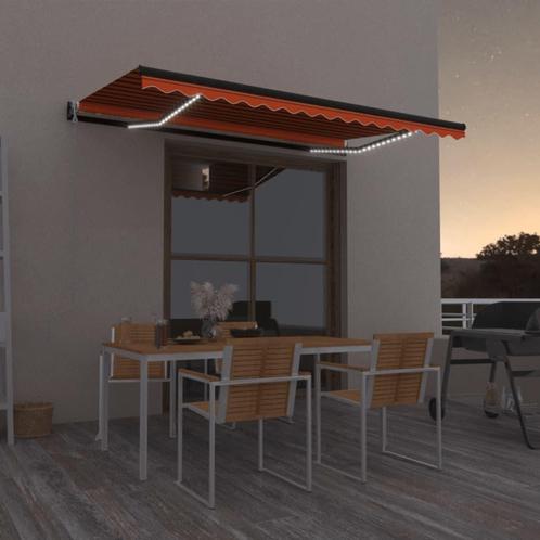 vidaXL Luifel automatisch met LED windsensor 400x350 cm, Tuin en Terras, Zonneschermen, Nieuw, Verzenden