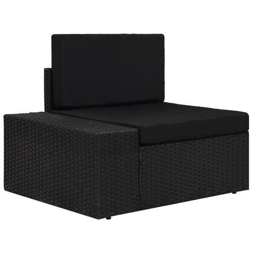 vidaXL Hoekbank met rechterarmleuning sectioneel poly rattan, Tuin en Terras, Tuinsets en Loungesets, Nieuw, Verzenden