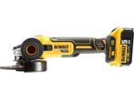 DeWalt DCG405P3 - Haakse slijper - 18V Li-Ion - 3x 5.0Ah, Verzenden, Zo goed als nieuw