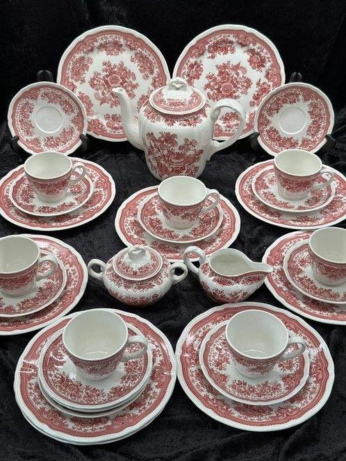 Koffieservies - Villeroy & Boch Fasan– mit klassischem rotem, Antiek en Kunst, Antiek | Meubels | Tafels