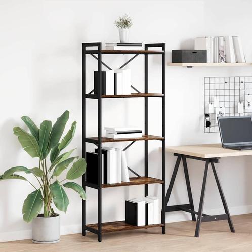 vidaXL Boekenkast Gerookt eiken 60 x 30 x 153 cm Bewerkt, Huis en Inrichting, Kasten | Boekenkasten, Nieuw, Verzenden