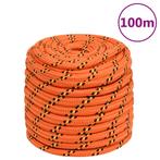 vidaXL Boottouw 16 mm 100 m polypropyleen oranje, Verzenden, Nieuw