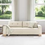 vidaXL 3-zits sofa in linnen 180 cm, Huis en Inrichting, Zetels | Zetels, Verzenden, Nieuw