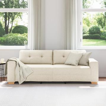 vidaXL 3-zits sofa in linnen 180 cm, Verzenden