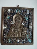 Icoon - Heilige martelaar Antipas van Pergamum - brons,