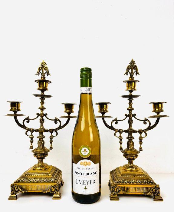 Kandelaar Paar Franse vergulde bronzen Louis XVI-stijl, Antiek en Kunst, Curiosa en Brocante