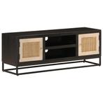 vidaXL Tv-meubel 110x30x40 cm massief mangohout en ijzer, Verzenden, Nieuw