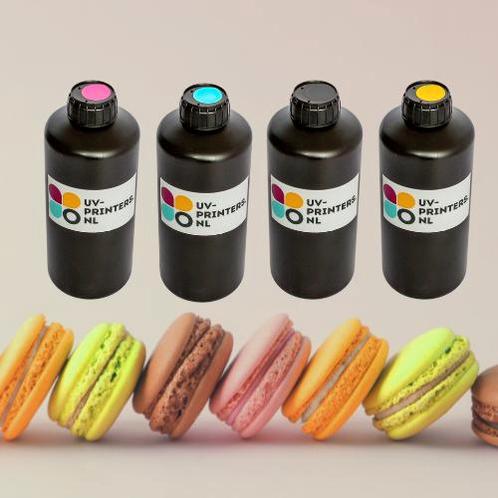Kleuren set eetbare UV-inkt voor UV-printer 4x1000ml, Computers en Software, Printerbenodigdheden