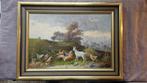 European school (XX), signed Jary - Die Ziege im Geflügelhof, Antiek en Kunst, Kunst | Schilderijen | Klassiek