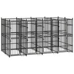 vidaXL Hondenkennel 7,37 m² staal, Dieren en Toebehoren, Verzenden, Nieuw