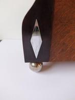 Tafelklok - Art Deco Hout, Messing - 1920-1930 - art deco