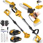 Mini kettingzaag - Elektrische snoeischaar - Met accu - Geel, Tuin en Terras, Verzenden, Nieuw