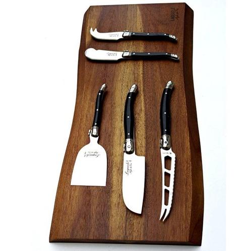 Laguiole - 5x Cheese knives - Wood Serving Board - Acacia, Antiek en Kunst, Antiek | Keukengerei