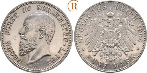 5 Mark 1904 A Kaiserreich Schaumburg Lippe: Albrecht Geor..., Postzegels en Munten, Munten | Europa | Niet-Euromunten, België