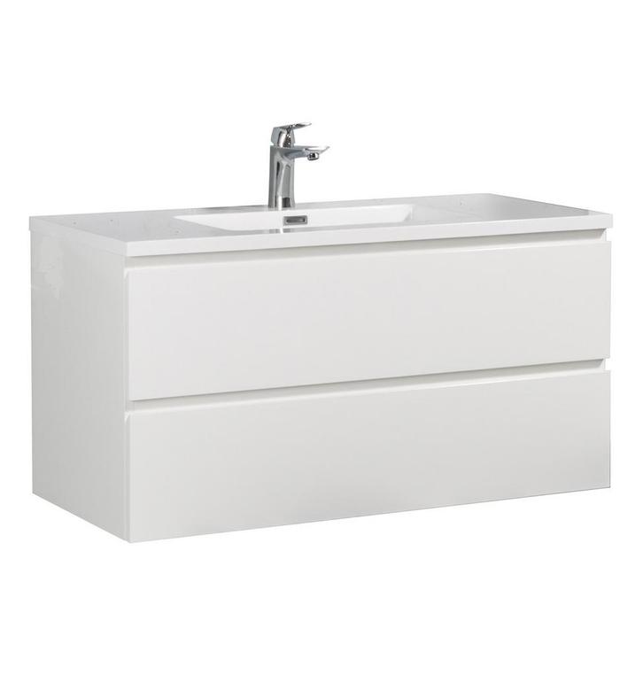 Badkamermeubel Set Angela 100cm Wit Badmeubel, Huis en Inrichting, Badkamer | Badkamermeubels, Nieuw, Verzenden