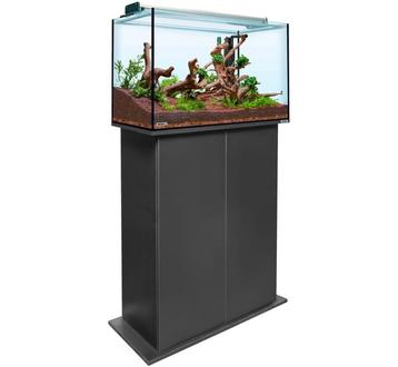 Aquatank 82x40x50cm aquarium + meubel zwart, Ophalen of Verzenden, Leeg aquarium