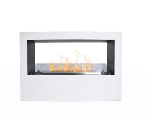 Bio ethanol doorkijkhaard Bellini wit losstaande roomdivider, Huis en Inrichting, Kachels, Bio-ethanolhaard, Overige brandstoffen