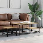 vidaXL 2-delige Tafeltjesset bewerkt hout sonoma, Huis en Inrichting, Tafels | Salontafels, Verzenden, Nieuw