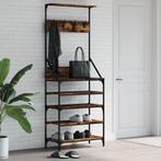 vidaXL Kledingrek met schoenenrek 70x34x184 cm gerookt, Huis en Inrichting, Kasten | Kleerkasten, Verzenden, Nieuw
