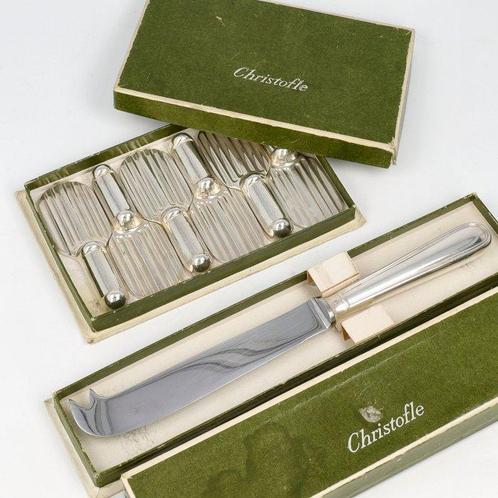 Christofle, Botermes & Messensteun model Albi - Couteau de, Antiek en Kunst, Antiek | Meubels | Tafels