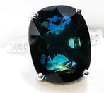 Ring - 18 karaat Witgoud, Saffier GEEN VERHITTING 6,21ct, Handtassen en Accessoires, Ringen, Nieuw