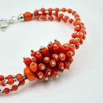 Bloedkoraal - Zilver - Armband - Middellandse Zee Koralen