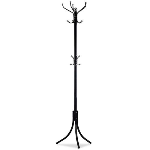 Staande kapstok - 10 hakken - metaal - zwart - 185 cm, Huis en Inrichting, Woonaccessoires | Kapstokken, Nieuw, Ophalen of Verzenden