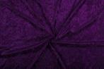 Fluweel stof donkerpaars stof - 10m rol - Velours stretch, Hobby en Vrije tijd, 200 cm of meer, Nieuw, Polyester, Ophalen of Verzenden