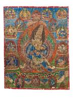 Un Très Grand Thangka avec Mahottara Hérouka 96 x 48 cm. -, Antiquités & Art, Antiquités | Autres Antiquités
