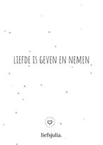 Wenskaart - Liefde is Geven en Nemen (Brievenbus Cadeaus), Ophalen of Verzenden